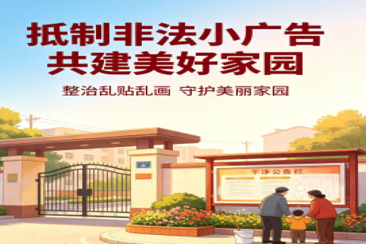 抵制非法小广告  共建美好家园